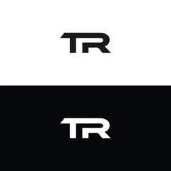 TR logo. T R design. White TR letter. TR, T R letter logo design. Initial letter TR linked circle uppercase monogram logo. T R letter logo vector design.	
