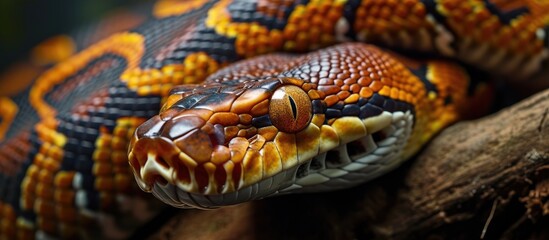 Naklejka premium Mandarin python