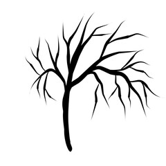tree branch silhouette vector