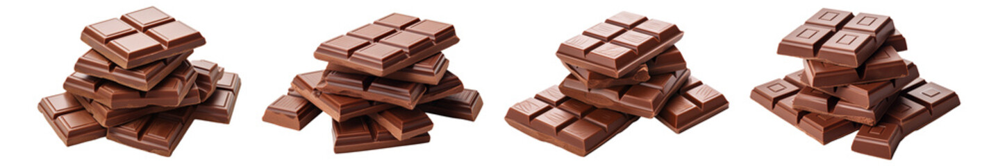 Chocolate bars isolated transparent background PNG