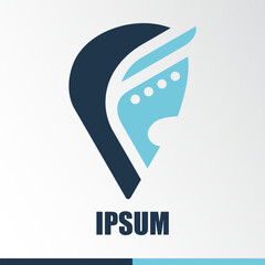 Creative colorful abstract logo. Simple flat design EPS10 vector business concept of creative ideas.