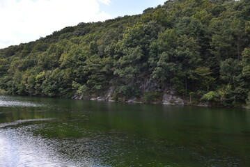 Green valley scenery in South Korea