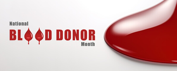 Fototapeta premium National blood Donation Month