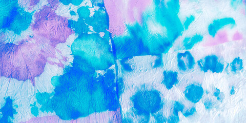 Colored Tye Dye Shirt. Colorful Fabric Abstract.