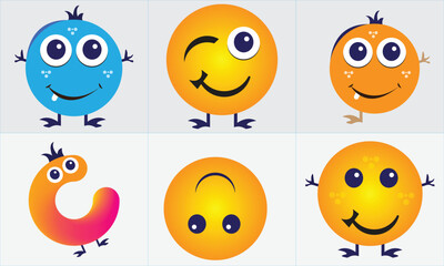 Obraz premium set of smileys & Emoji 