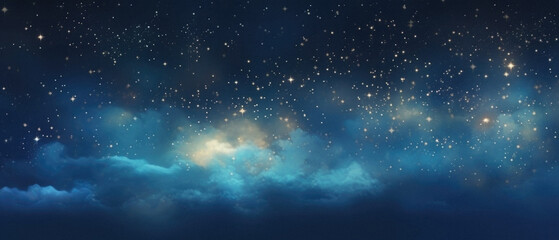 Fototapeta na wymiar Night sky with clouds and stars. for your design .