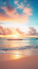 Fototapeta na wymiar Beautiful sunset on the beach. Seascape. Nature background