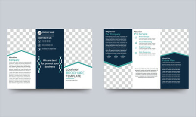 Business Brochure Template in Tri Fold Layout.