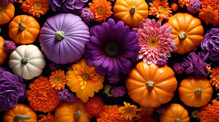 Obraz na płótnie Canvas autumn flowers HD 8K wallpaper Stock Photographic Image