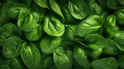 Fototapeta na wymiar Pattern Green Fresh spinach leaves
