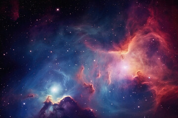 Stars of a planet and galaxy in a free space. Elements of this image furnished by NASA . - obrazy, fototapety, plakaty