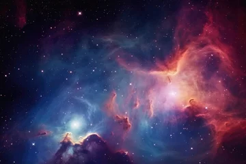 Foto op Canvas Stars of a planet and galaxy in a free space. Elements of this image furnished by NASA . © Art AI Gallery