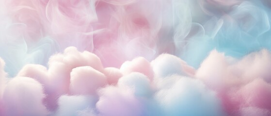 Bright and colorful cotton candy in pastel colors