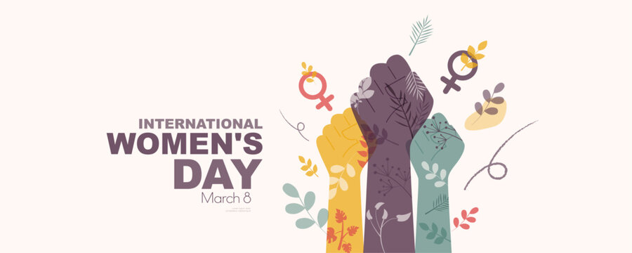 International Women's Day banner. 