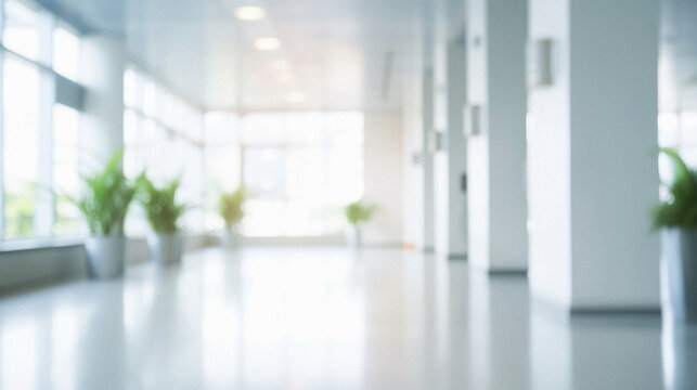 Blurred image of modern office interior, shallow depth of focus .