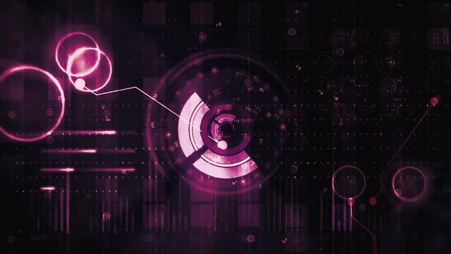: Pink circular lights animation background