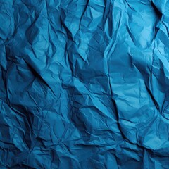 Blue Harmony: Texture of Blue Paper with Crumpled Folds"