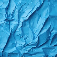 Azure Elegance: Blue Crumpled Paper Background"