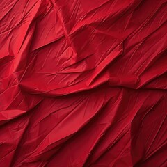 Regal Red: Textured Deep Red Paper with Crumpled Effect"
