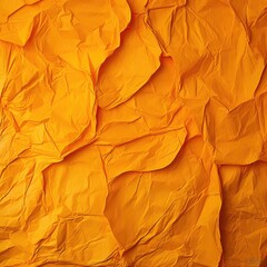 Orange Zest: Crumpled Orange Packaging Paper Background"
