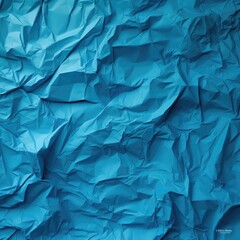 Blue Ripples: Wrinkled Sheet of Blue Paper Textured Backdrop"