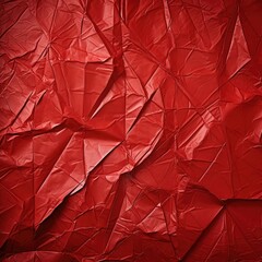 red backgroundScarlet Story: Red Paper Crumpled with Visible Creases and Scuffs Photo Background"