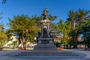 Fototapeta na wymiar Ferdinand Magellan Monument, Punta Arenas, Chile