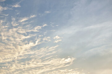 cloud spreading on twilight sunset sky in evening