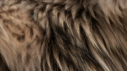 The elaborate arrangement of a wild wolf's skin encapsulates the organic actions of the animal, resulting in a timeless environment.