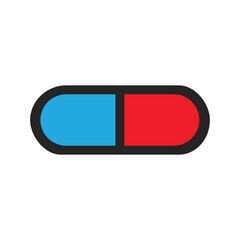 medicine pill icon vector design