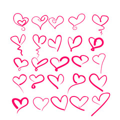 Heart vector icon. cute doodle love
