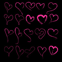 Heart vector icon. cute doodle love