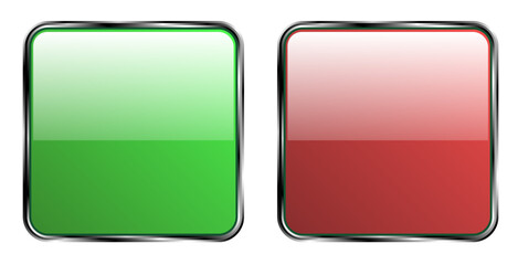 Set of colorful design buttons. Accept and reject buttons. Collection of vector buttons.