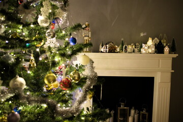 christmas tree in the night