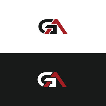 GS logo. G A design. White GS letter. GS, G A letter logo design. Initial letter GS linked circle uppercase monogram logo. G A letter logo vector design.	
