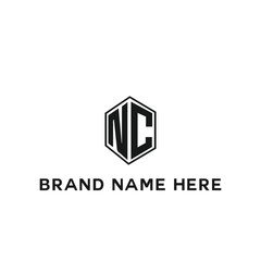 NC logo. N C design. White NC letter. NC, N C letter logo design. Initial letter NC linked circle uppercase monogram logo. N C letter logo vector design.	
