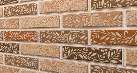 Brown marble texture wall, natural texture of marble. 3D Rendering