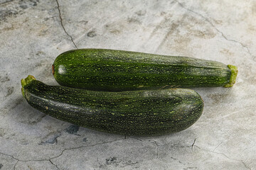 Raw young small green zucchini
