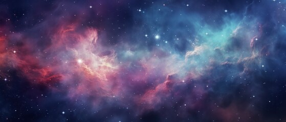Fototapeta na wymiar Fantastic supernova Colorful space galaxy cloud nebula scenery background. Generative AI