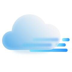 Wind Cloud Glassmorphism Icons and Symbol Png Svg Illustrator	
