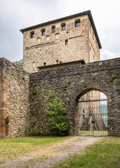 Fototapeta na wymiar Majestic Bobbio Castle located in the Emilia-Romagna region of Italy.