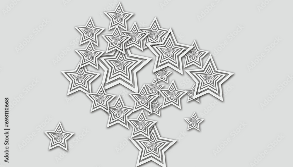 Wall mural abstract star background with gray gray-silver color used for walls, tiles, buildings, ceramic, grid