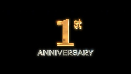 1st happy birthday anniversary text alpha