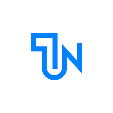 Initials Monogram Letter TN link logo design