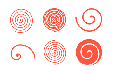 Spiral Shape Geometrical Icon Illustration