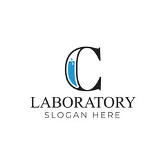 Fototapeta na wymiar letter C laboratory logo