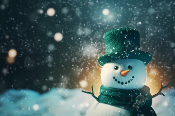 snowman in the snow