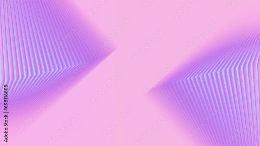 Aufkleber Abstract digital loop animation of rectangular geometric shapes. 3d rendering 4K