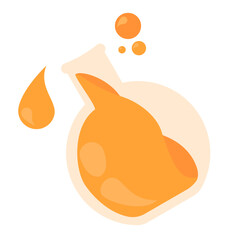 Orange Potion Pouring Vector Illustration