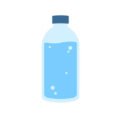 Plastic Mineral Water Bottle Vector Illustration